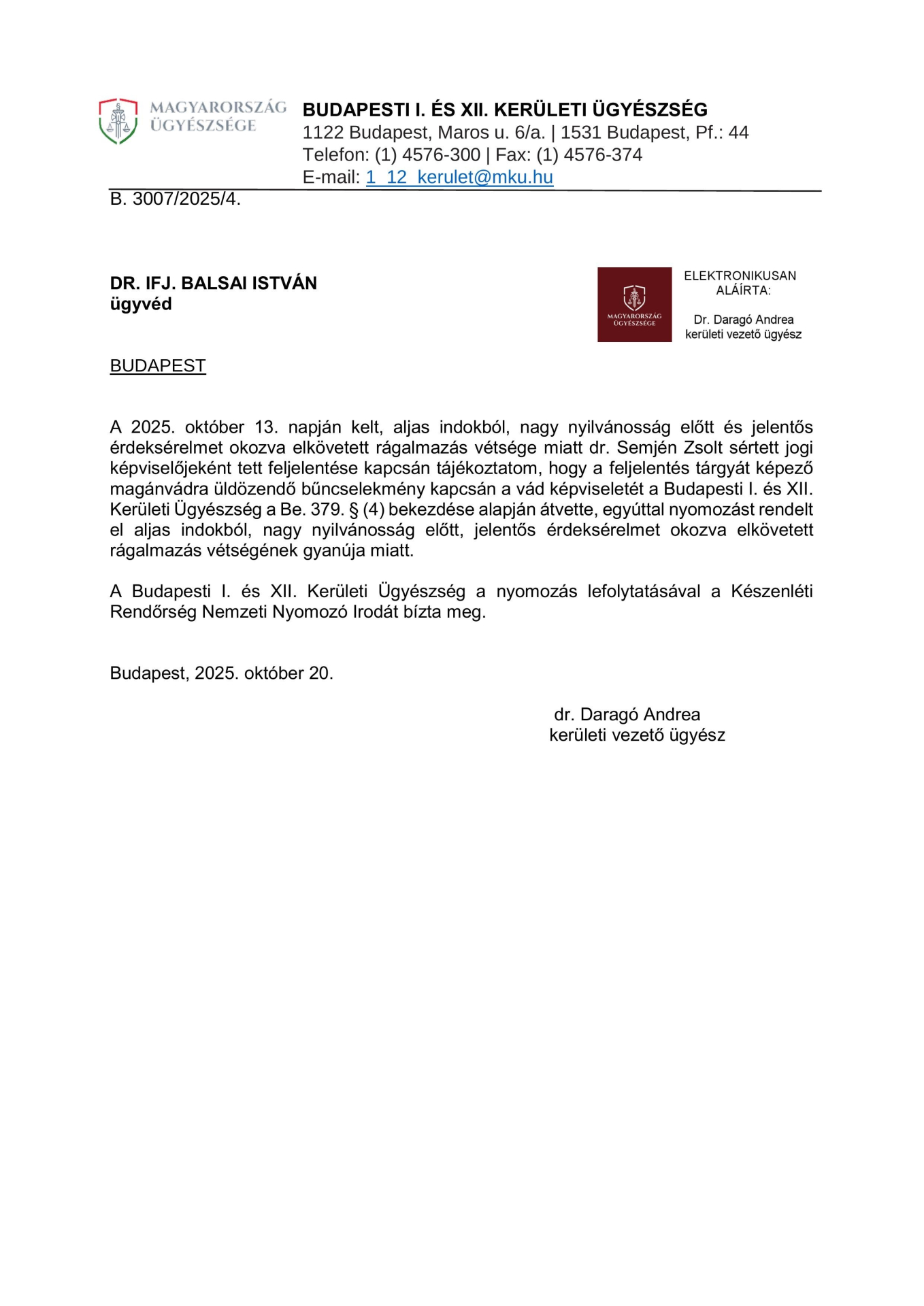 rágalmazás nyomozás